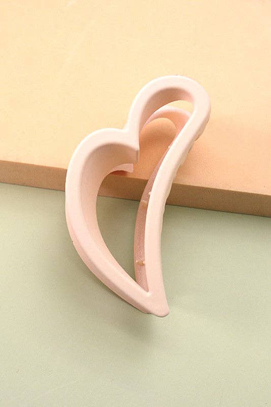 CURVED HEART HAIR CLAW CLIPS