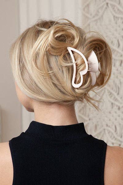 CURVED HEART HAIR CLAW CLIPS