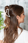 CURVED HEART HAIR CLAW CLIPS