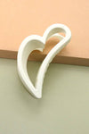 CURVED HEART HAIR CLAW CLIPS