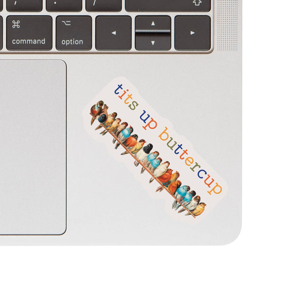 TITS UP BIRD VINYL STICKER