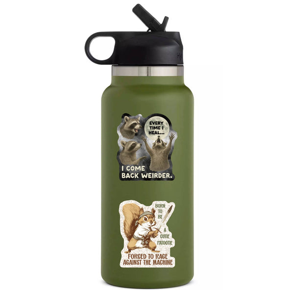 BORN TO BE A CUTIE PATOOTIE FUNNY SQUIRREL RAGE FIGHT STICKER