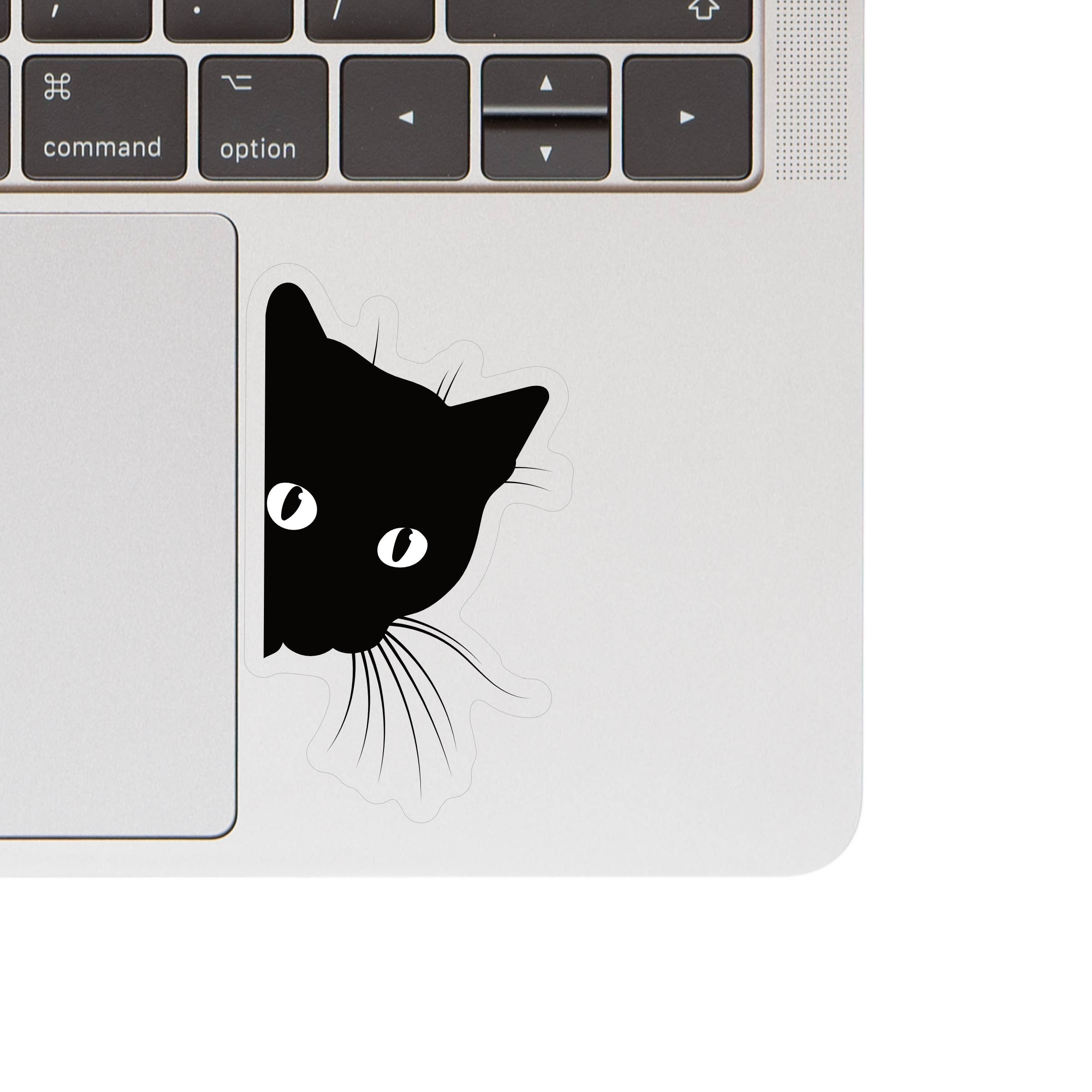 LURKING KITTY CAT CLEAR STICKER