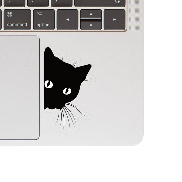LURKING KITTY CAT CLEAR STICKER