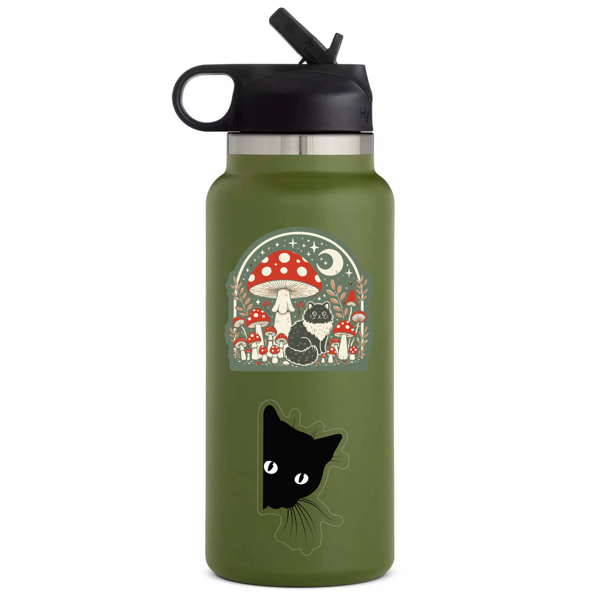 LURKING KITTY CAT CLEAR STICKER