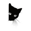 LURKING KITTY CAT CLEAR STICKER