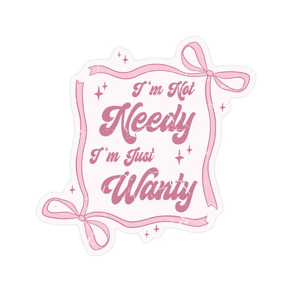 NEEDY WANTY BOW STICKER