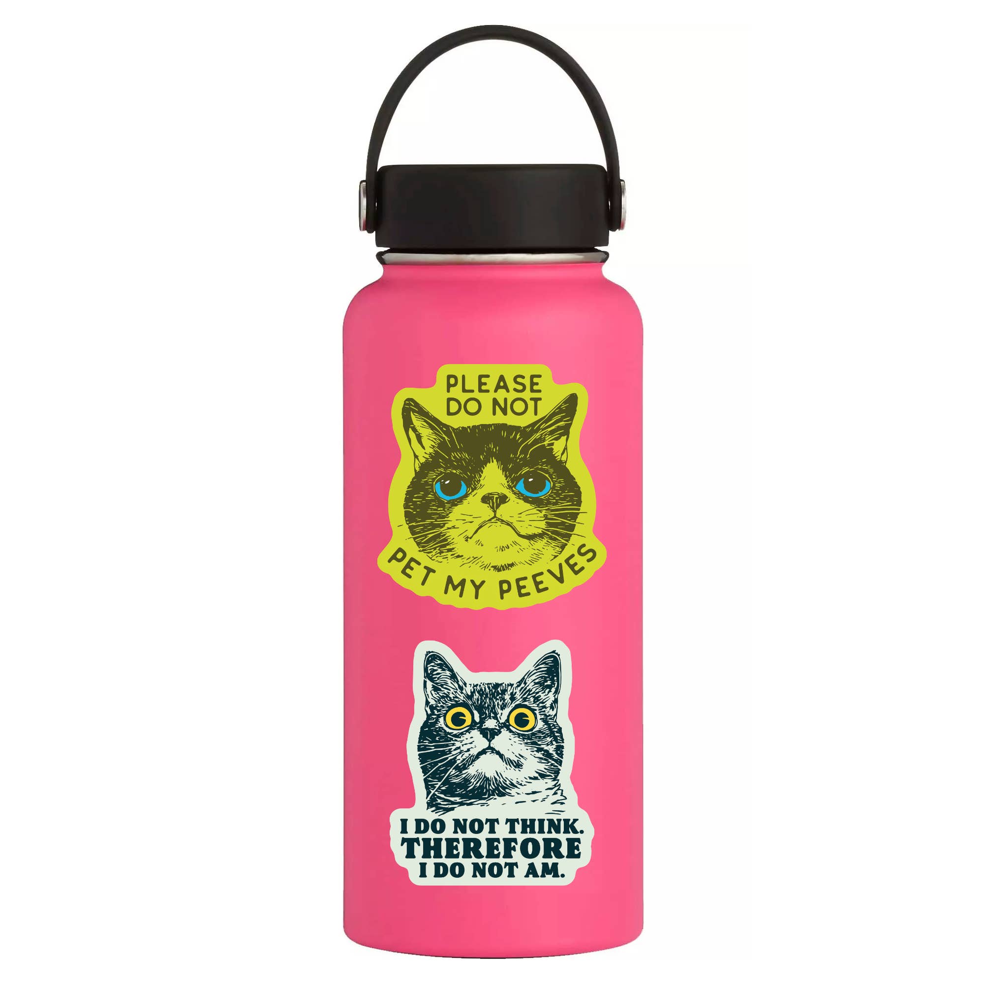 PLEASE DO NOT PET PEEVES FUNNY KITTY GOOFY STICKER