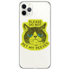 PLEASE DO NOT PET PEEVES FUNNY KITTY GOOFY STICKER