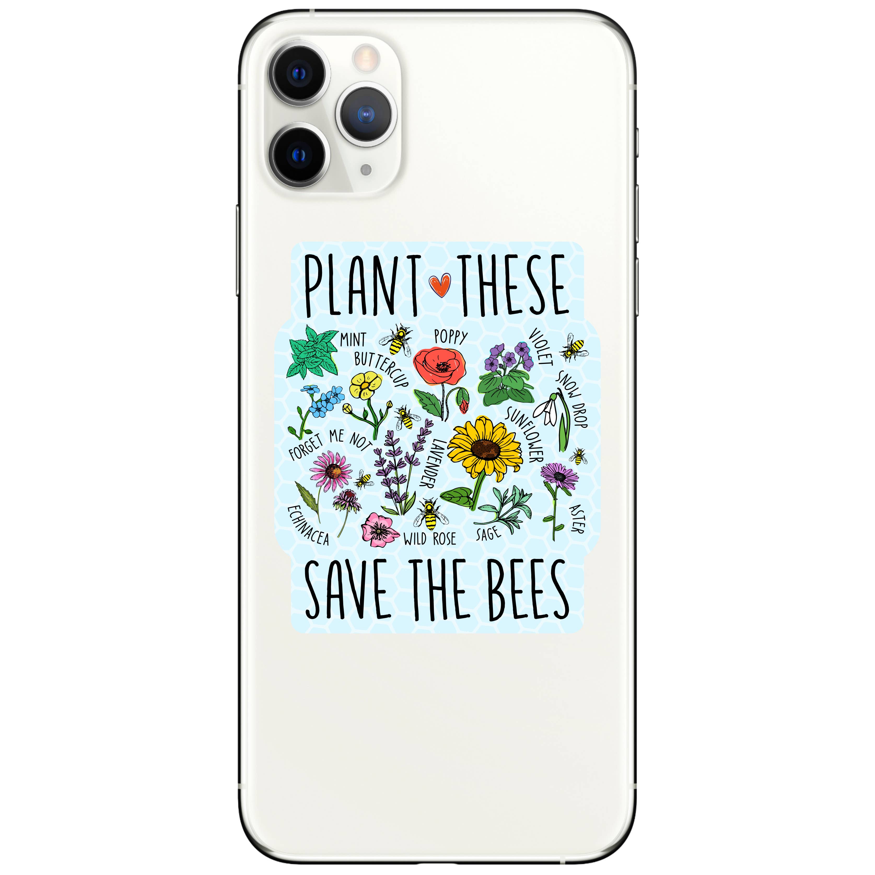 PLANT THESE SAVE BEES POLLINATORS PLANT STICKER