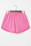 STRIPE COLORBLOCK HIGH WAIST SHORTS