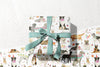 PAWTY PUPS - BIRTHDAY DOGS WRAPPING PAPER 3 SHEET ROLL