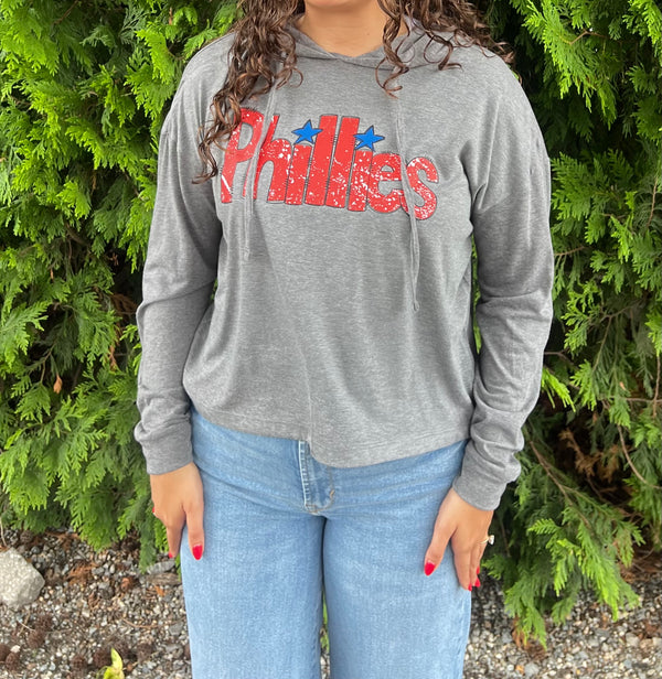PHILS DISTRESSED CROP HOODIE