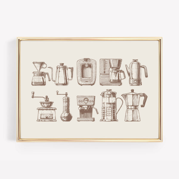 COFFEE MACHINES | COFFEE SHOP WALL ART PRINT