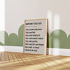 BEFORE YOU GO AFFIRMATIONS WALL ART PRINT