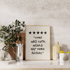 CHEF WAS CUTE RATING | FUNNY KITCHEN WALL ART PRINT