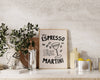 ESPRESSO MARTINI | NEUTRAL BAR CART WALL ART PRINT
