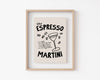 ESPRESSO MARTINI | NEUTRAL BAR CART WALL ART PRINT