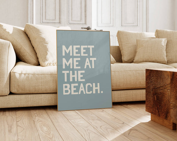 MEET ME AT THE BEACH WALL ART PRINT | BEACHY SUMMER DECOR