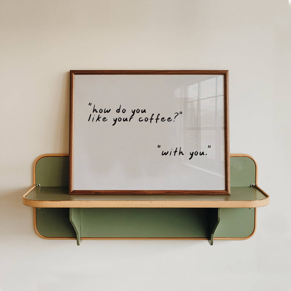 HOW DO YOU LIKE YOUR COFFEE TYPOGRAPHY | COFFEE SHOP DECOR