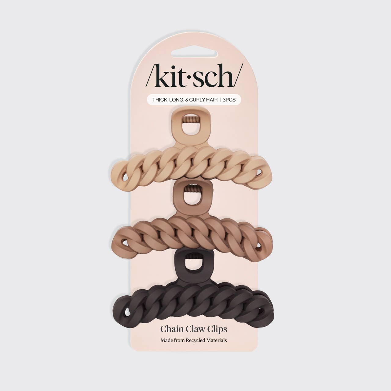ECO-FRIENDLY CHAIN CLAW CLIP 3 PC SET - NEUTRAL