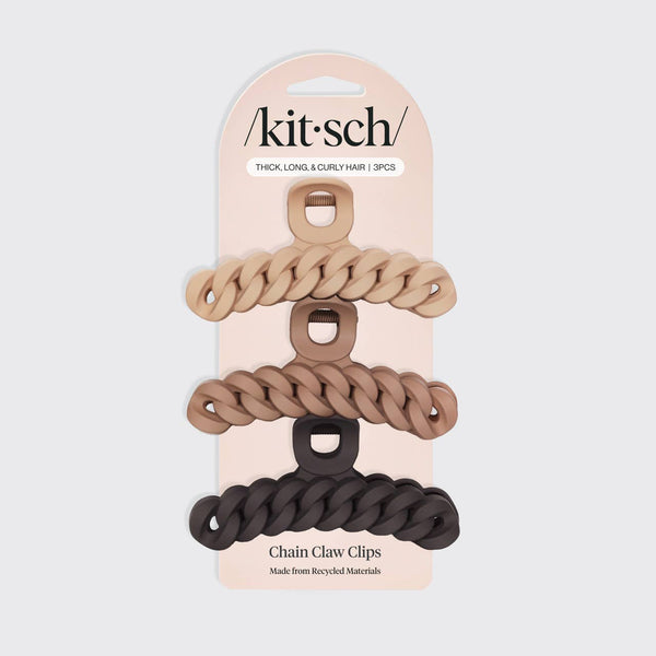ECO-FRIENDLY CHAIN CLAW CLIP 3 PC SET - NEUTRAL