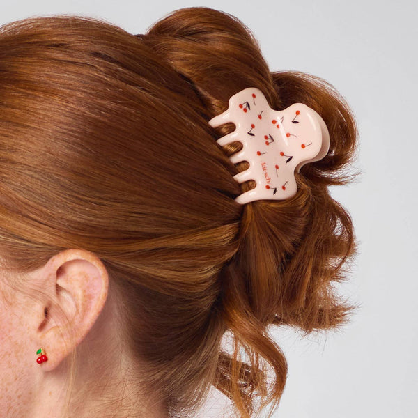 RECYCLED PLASTIC MEDIUM CLOUD CLIP - CHERRY PRINT