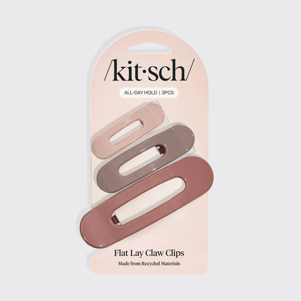 FLAT LAY CLAW CLIP 3PC FLAT - ULTRA GLOSSY TERRACOTTA