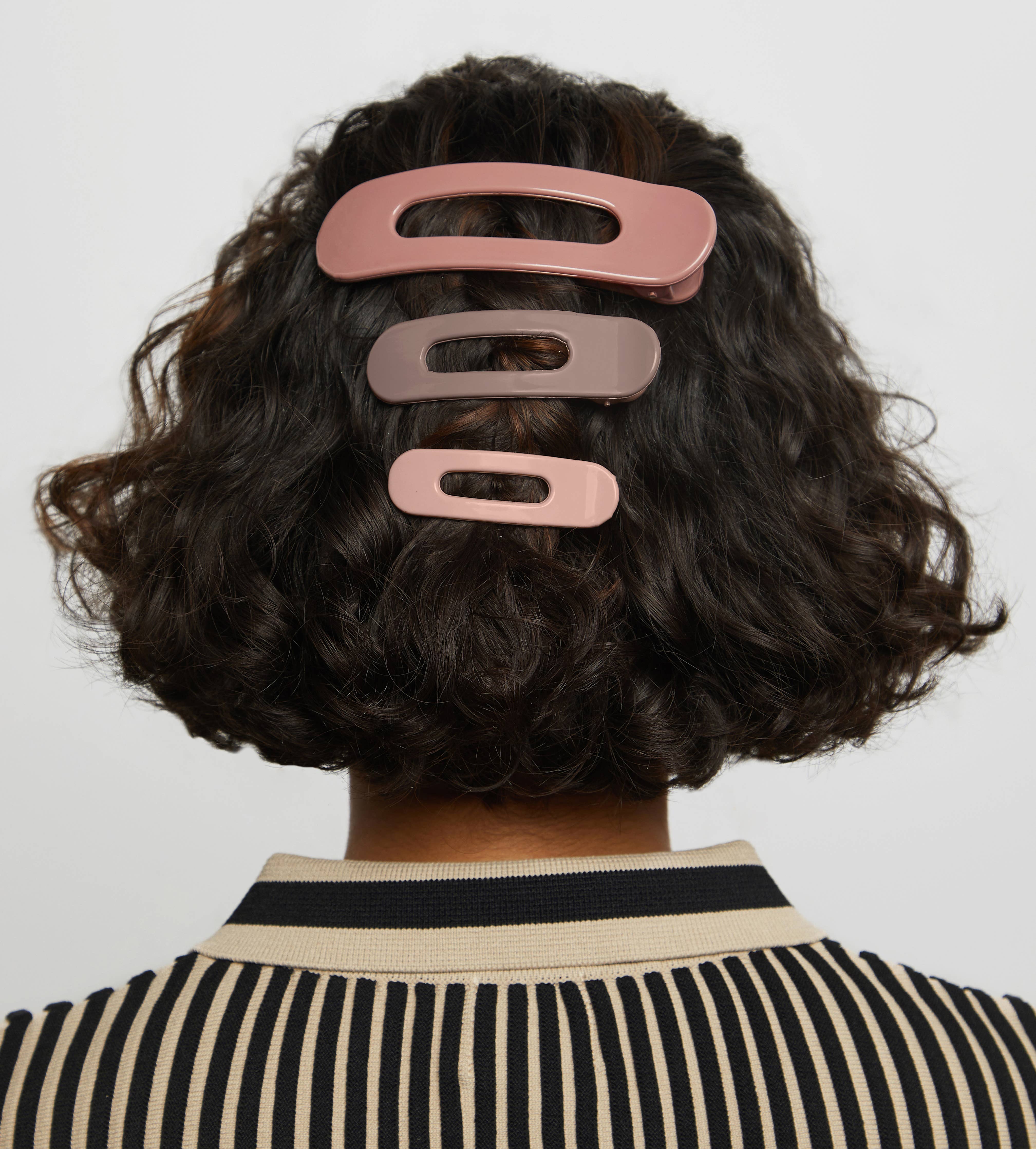 FLAT LAY CLAW CLIP 3PC FLAT - ULTRA GLOSSY TERRACOTTA