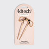 MINI METAL BOW FRENCH HAIR PIN - GOLD