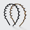 ZIG ZAG HEADBAND 2 PC - BLACK & TORT