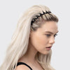 ZIG ZAG HEADBAND 2 PC - BLACK & TORT