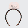ZIG ZAG HEADBAND 2 PC - BLACK & TORT