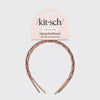 RECYCLED PLASTIC ZIG ZAG HEADBAND 2 PC - NEUTRAL