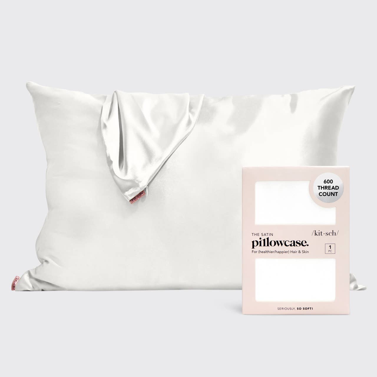 SATIN PILLOWCASE STANDARD - IVORY