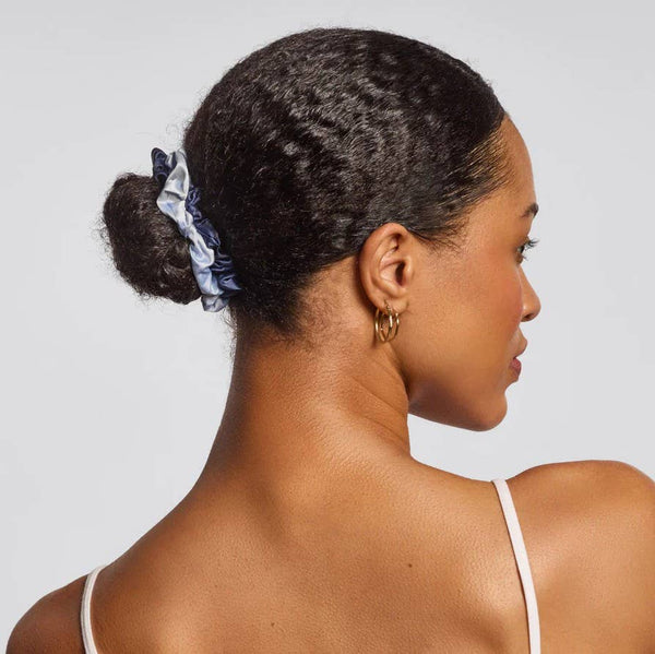 RUCHED SATIN SCRUNCHIES 5PC - GARDEN BOUQUET