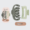 RECYCLED PLASTIC ASSORTED CLAW CLIP SET 3PC - OCTOPUS