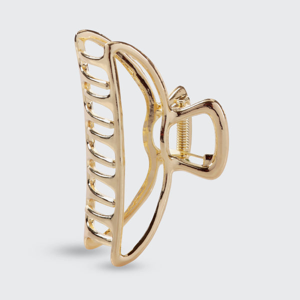 OPEN SHAPE CLAW CLIP - GOLD