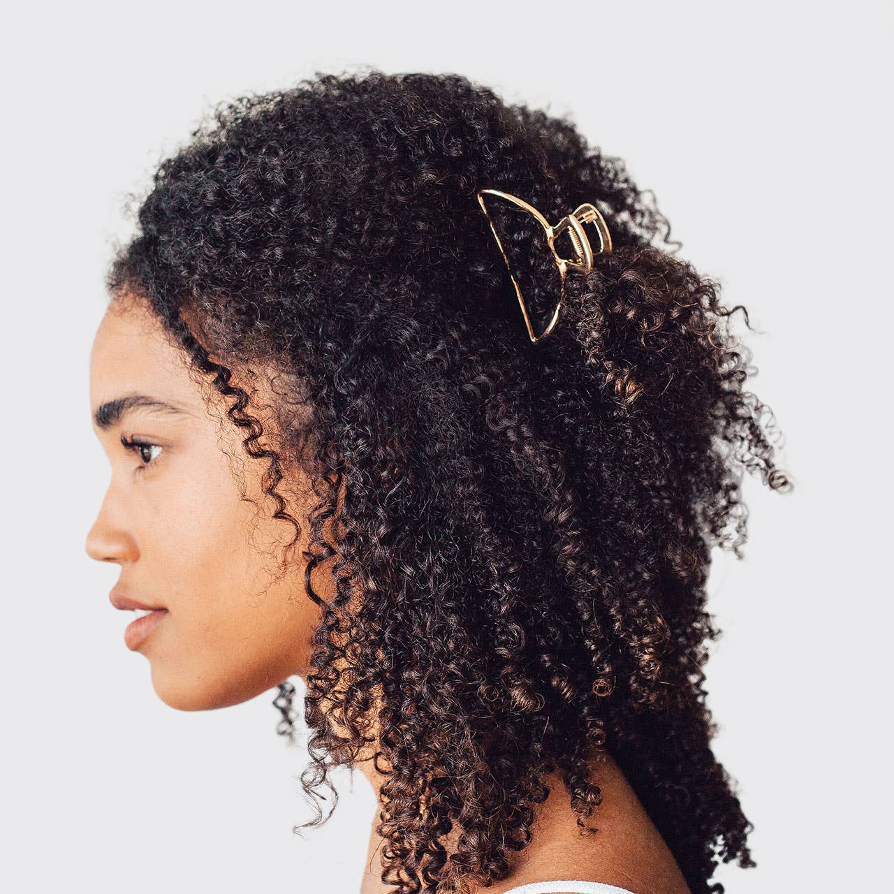 OPEN SHAPE CLAW CLIP - GOLD