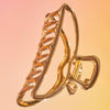 OPEN SHAPE CLAW CLIP - GOLD