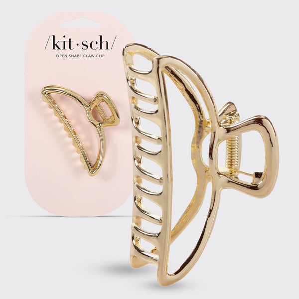 OPEN SHAPE CLAW CLIP - GOLD