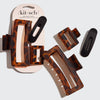 RECYCLED PLASTIC ASSORTED CLAW CLIPS- RECTANGLE OPEN SHAPE