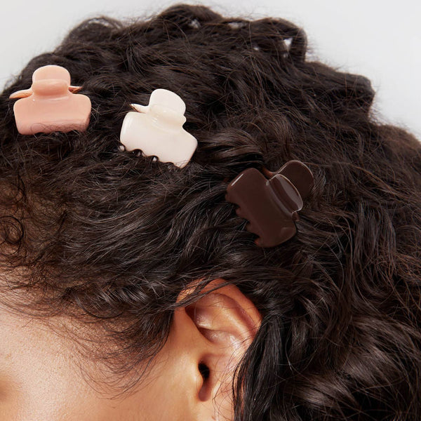 RECYCLED PLASTIC MINI CLOUD CLAW CLIPS 8PC SET - ROSEWOOD