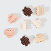 RECYCLED PLASTIC MINI CLOUD CLAW CLIPS 8PC SET - ROSEWOOD