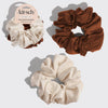 CREAM & CAMEL OVERSIZED SCRUNCHIES