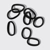 RECYCLED SEAMLESS HAIR ELASTICS 8PC SET- BLACK