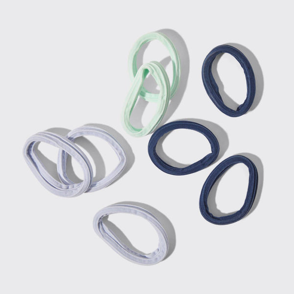 RECYCLED SEAMLESS HAIR ELASTICS 8PC SET- GARDEN BOUQUET