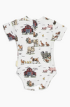 ORGANIC SHORT SLEEVED FARM FRIENDS BODYSUIT