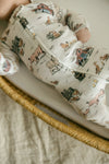 ORGANIC 2-WAY ZIPPER FARM FRIENDS FOOTIE