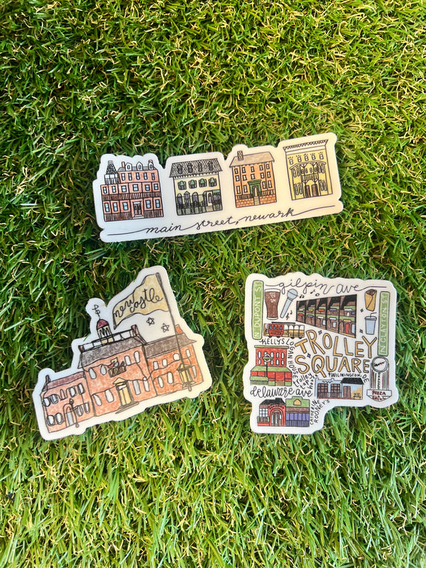 TROLLEY SQUARE STICKER